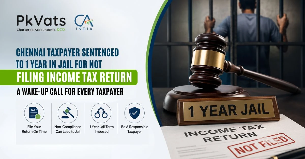 Chennai Taxpayer Sentenced to 1 Year in Jail for Not Filing Income Tax Return